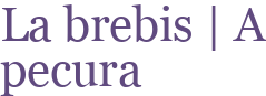 La brebis | A pecura